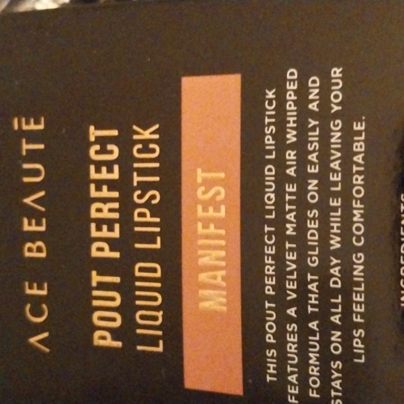 ACE BEAUTY POUF PERFECT PERFECT LIQUID LIPSTICK IN COLOR. PERFECT TO WAIT. - Picture 5 of 12